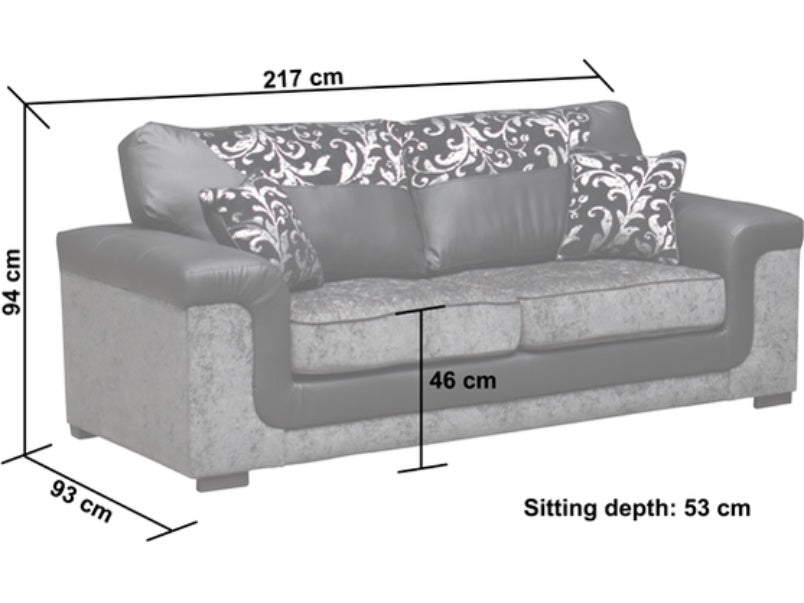 Symphony 3 Seater Fabric Sofa