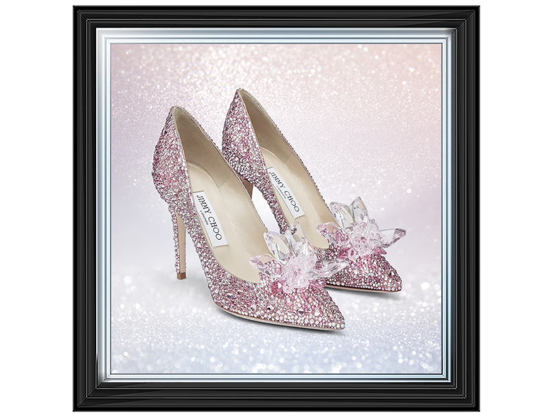 Pink sparkly high heels