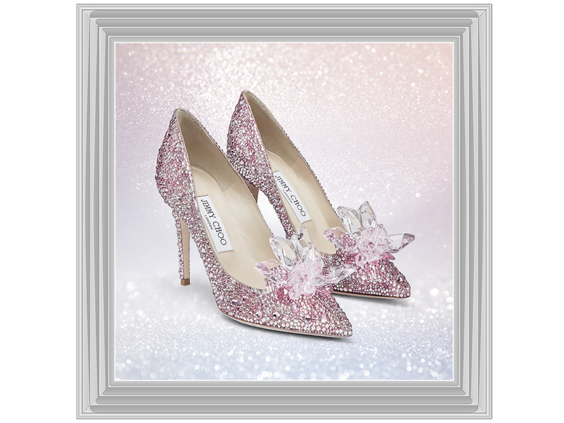 Pink sparkly high heels