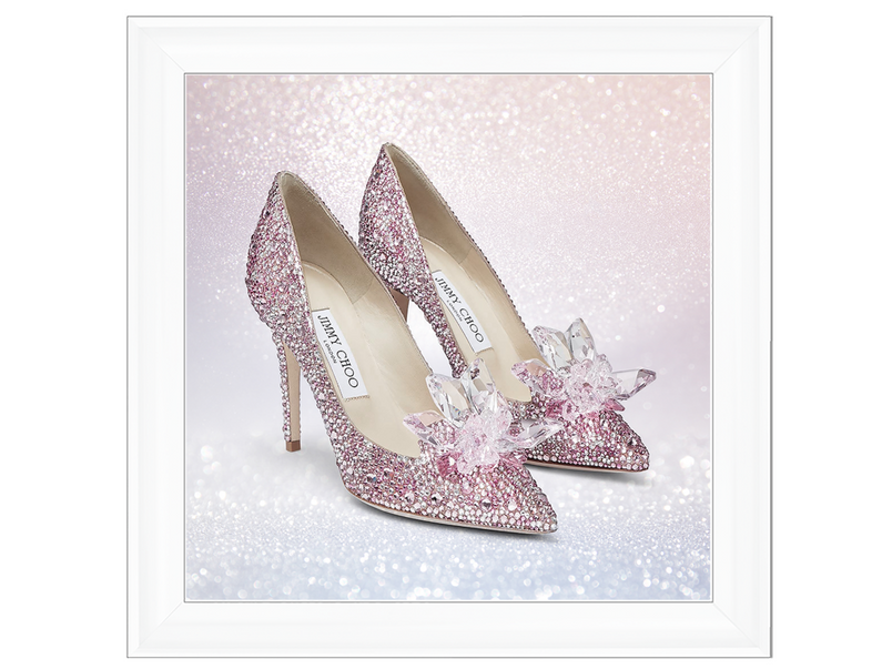 Pink sparkly high heels