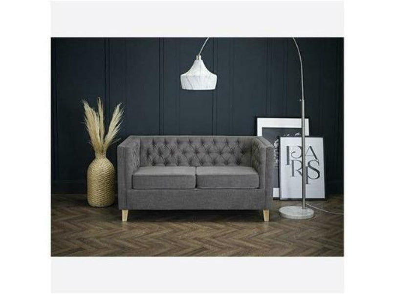 York 2 Seater Sofa Grey